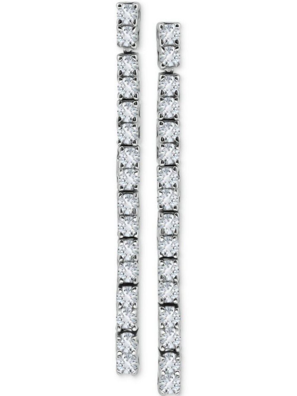 Giani Bernini Sterling Silver Cubic Zirconia Linear Drop Earrings